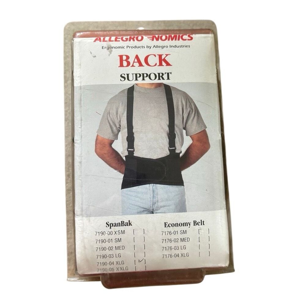 Allegro Industries SpanBak Ergonomic Back Support Belt XL Black 7190-04 New